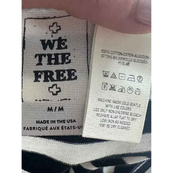 NWOT Free People 90s Grunge Striped Long Slv Thumbholes Floral Dress Y2K Skater - Picture 15 of 16